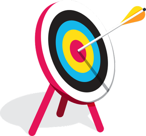 Abbildung der Zielscheibe